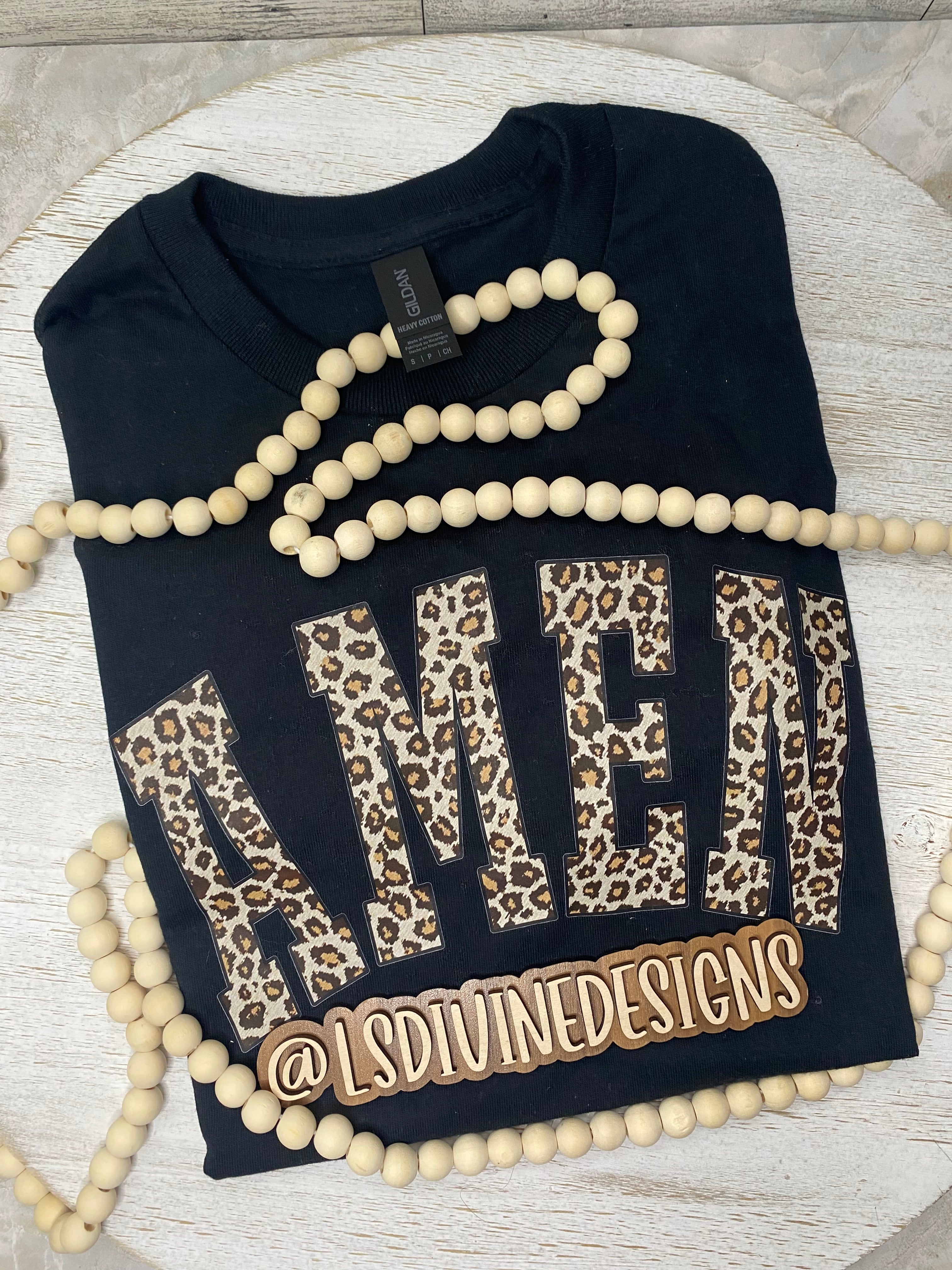 “Amen” cheetah print