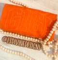 Embroidered “GIGI” Shirt-Orange